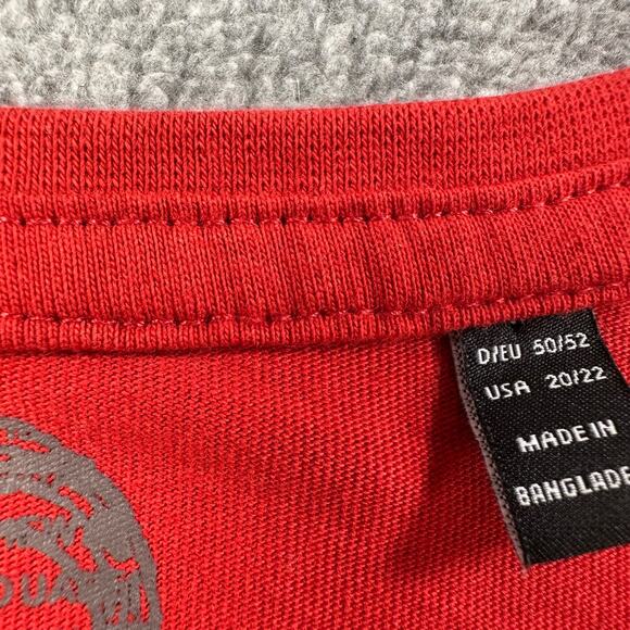 Ulla Popken V-Neck Short Sleeve Tee Shirt Women's 20/22 Red Cotton - Picture 4 of 9